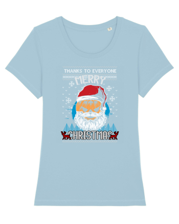 Merry Christmas Halloween Sky Blue