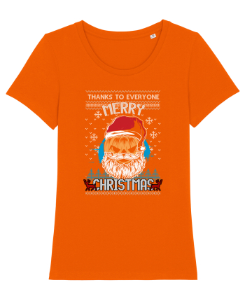Merry Christmas Halloween Bright Orange