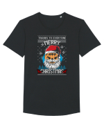 Merry Christmas Halloween Tricou mânecă scurtă guler larg Bărbat Skater