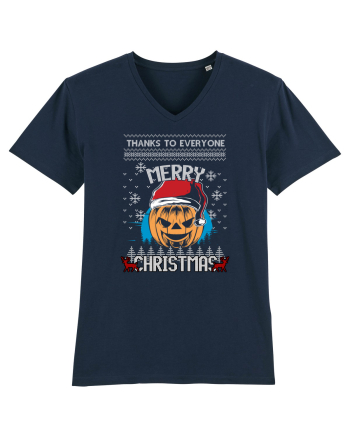 Merry Christmas Pumpkin French Navy