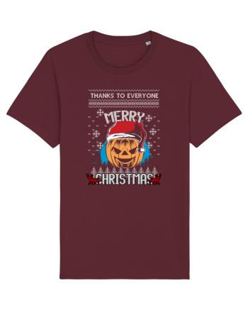 Merry Christmas Pumpkin Burgundy
