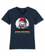 Merry Christmas Skull Tricou mânecă scurtă guler V Bărbat Presenter