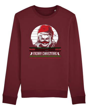 Merry Christmas Skull Burgundy