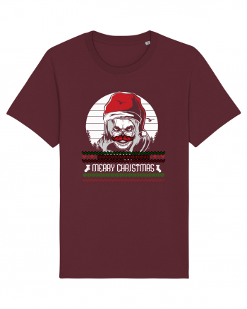 Merry Christmas Skull Burgundy