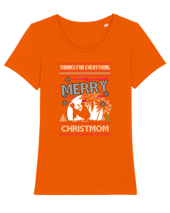 Merry Christmom Thank For Everything Bright Orange