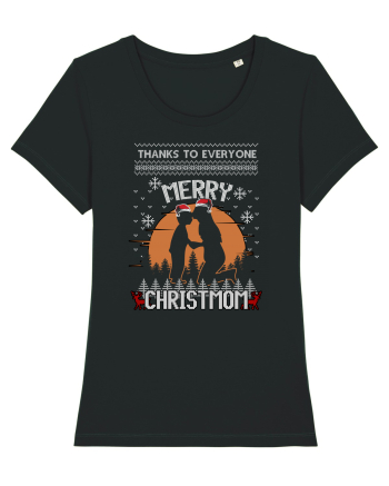 Merry Christmom Black