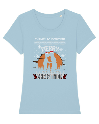 Merry Christmom Sky Blue