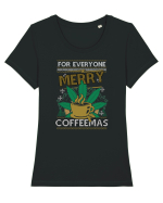 Merry Coffeemas Tricou mânecă scurtă guler larg fitted Damă Expresser
