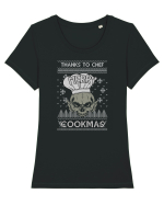 Merry Cookmas Tricou mânecă scurtă guler larg fitted Damă Expresser