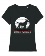 Merry Dogmas Tricou mânecă scurtă guler larg fitted Damă Expresser