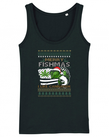 Merry Fishmas I Like Cannafish Black