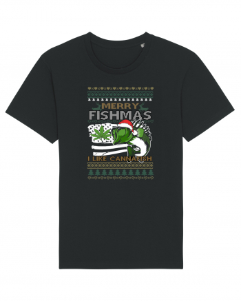 Merry Fishmas I Like Cannafish Black