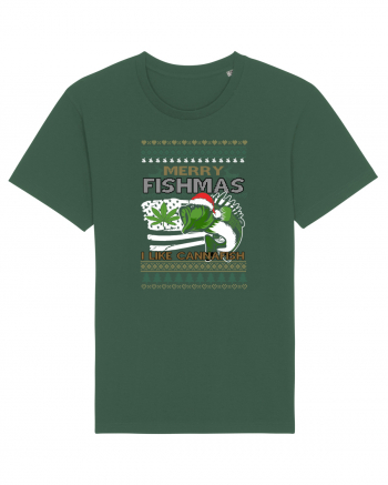 Merry Fishmas I Like Cannafish Bottle Green