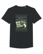 Merry Fishmas I Like Cannafish Tricou mânecă scurtă guler larg Bărbat Skater