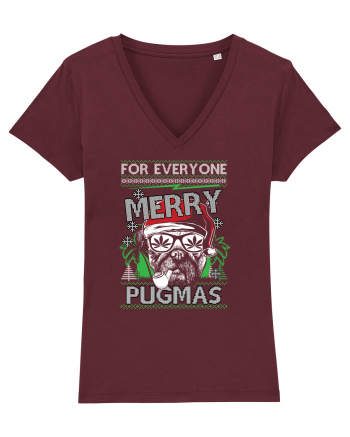 Merry Pugmas Burgundy