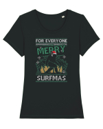 Merry surfmas For Everyone Tricou mânecă scurtă guler larg fitted Damă Expresser