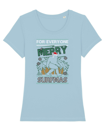 Merry surfmas For Everyone Sky Blue