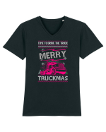 Merry Truckmas Time To Drive Tricou mânecă scurtă guler V Bărbat Presenter