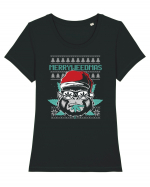 Merry Weedmas Ape Tricou mânecă scurtă guler larg fitted Damă Expresser