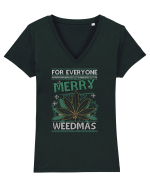 Merry Weedmas Tricou mânecă scurtă guler V Damă Evoker