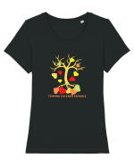 TOAMNA CULEGEM ROADELE Tricou mânecă scurtă guler larg fitted Damă Expresser