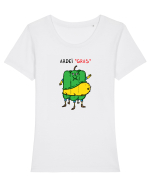 Ardei GRAS Tricou mânecă scurtă guler larg fitted Damă Expresser