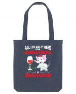 All I Really Need For Christmas Is Elephants And Wine Sacoșă textilă