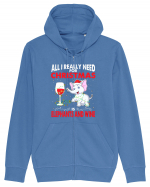 All I Really Need For Christmas Is Elephants And Wine Hanorac cu fermoar Unisex Connector