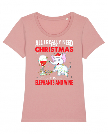 All I Really Need For Christmas Is Elephants And Wine Canyon Pink