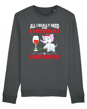 All I Really Need For Christmas Is Elephants And Wine Anthracite