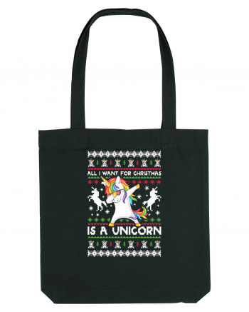 All I Want For Christmas Is A Unicorn Black