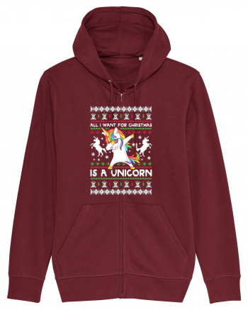 All I Want For Christmas Is A Unicorn Burgundy