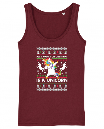 All I Want For Christmas Is A Unicorn Burgundy