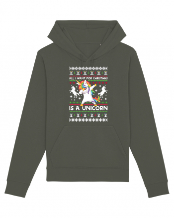 All I Want For Christmas Is A Unicorn Khaki