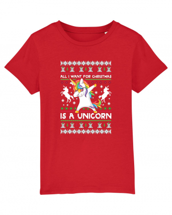 All I Want For Christmas Is A Unicorn Red