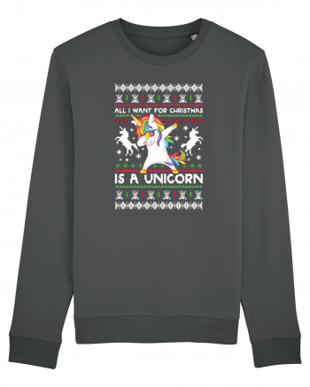 All I Want For Christmas Is A Unicorn Anthracite