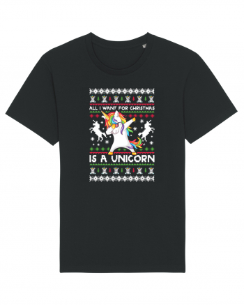 All I Want For Christmas Is A Unicorn Black