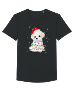 Bishon Little Xmas Tricou mânecă scurtă guler larg Bărbat Skater