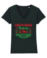 Christmas Baking Crew Tricou mânecă scurtă guler V Damă Evoker