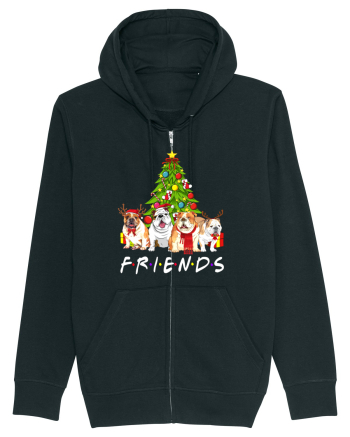 Christmas Bulldog Friends Black