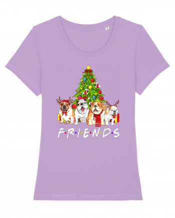 Christmas Bulldog Friends Lavender Dawn