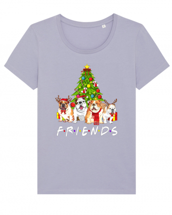 Christmas Bulldog Friends Lavender