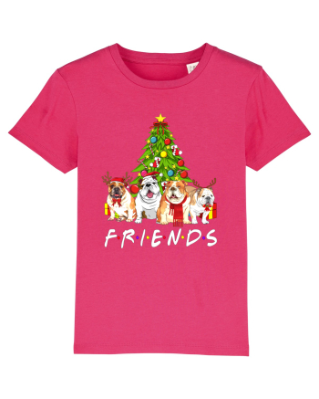 Christmas Bulldog Friends Raspberry