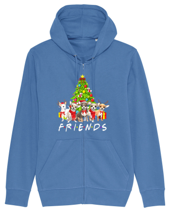 Christmas Chihuahua Friends Bright Blue