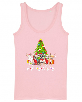 Christmas Chihuahua Friends Cotton Pink