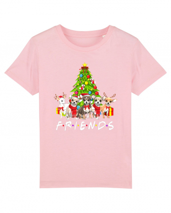 Christmas Chihuahua Friends Cotton Pink