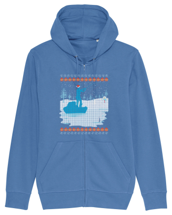 Christmas Fishing Time Bright Blue
