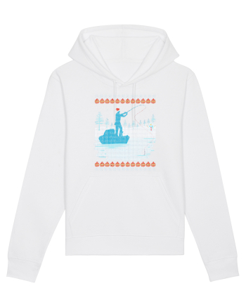 Christmas Fishing Time White