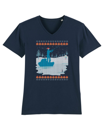 Christmas Fishing Time French Navy