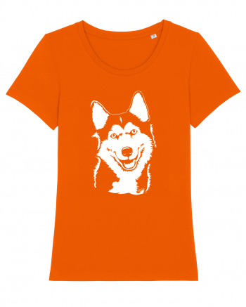 Happy husky Bright Orange